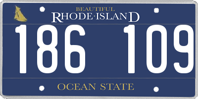 RI license plate 186109