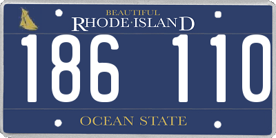 RI license plate 186110