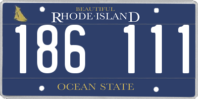 RI license plate 186111