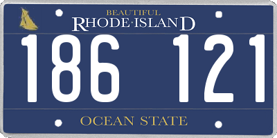 RI license plate 186121