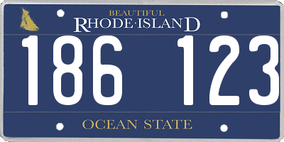 RI license plate 186123