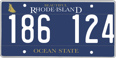 RI license plate 186124
