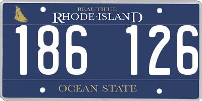 RI license plate 186126