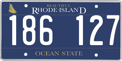 RI license plate 186127