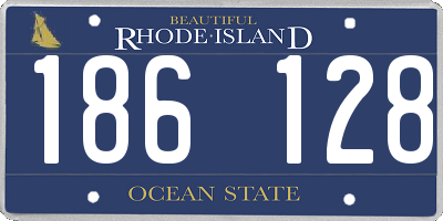 RI license plate 186128