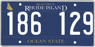 RI license plate 186129