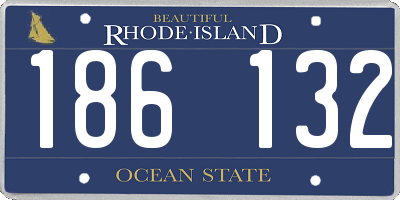 RI license plate 186132