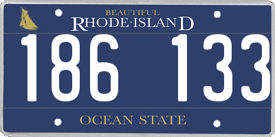 RI license plate 186133