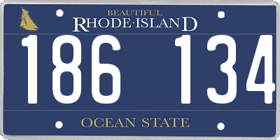 RI license plate 186134