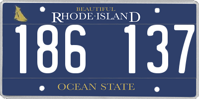 RI license plate 186137