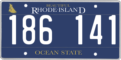 RI license plate 186141