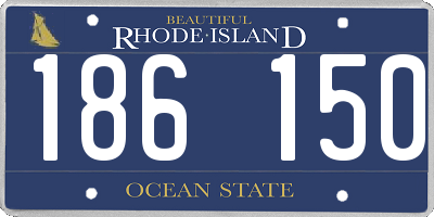 RI license plate 186150