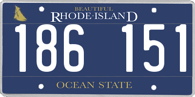 RI license plate 186151