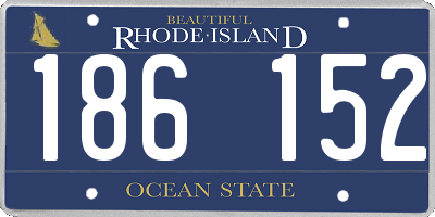 RI license plate 186152