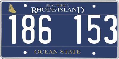 RI license plate 186153
