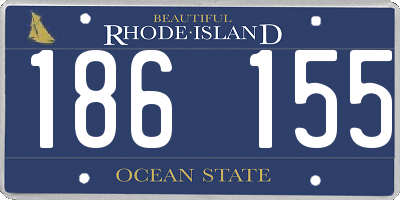 RI license plate 186155
