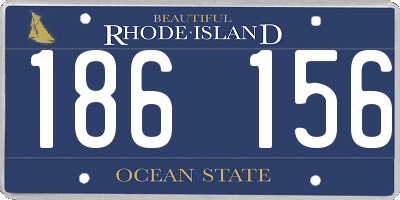 RI license plate 186156