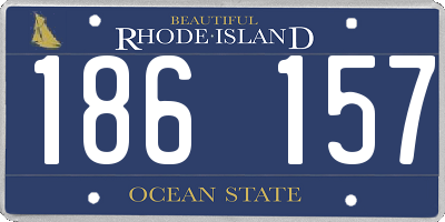 RI license plate 186157