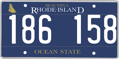 RI license plate 186158
