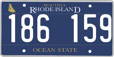 RI license plate 186159