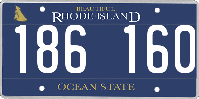 RI license plate 186160