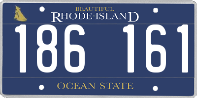 RI license plate 186161