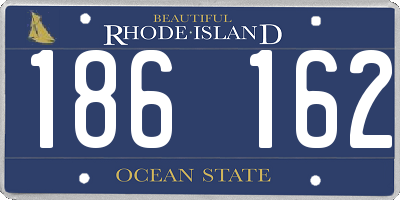 RI license plate 186162