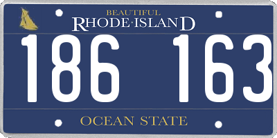 RI license plate 186163