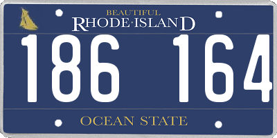 RI license plate 186164