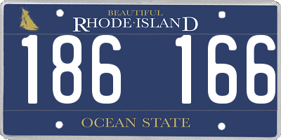 RI license plate 186166