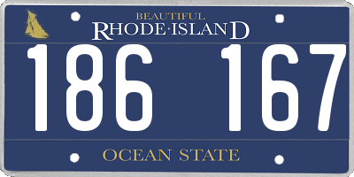 RI license plate 186167
