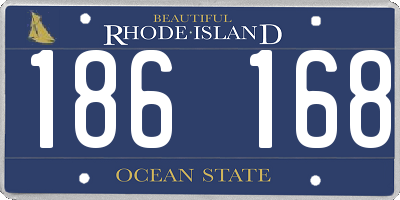 RI license plate 186168