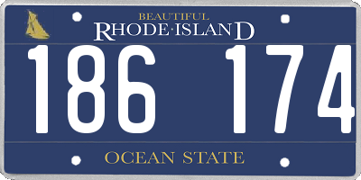 RI license plate 186174