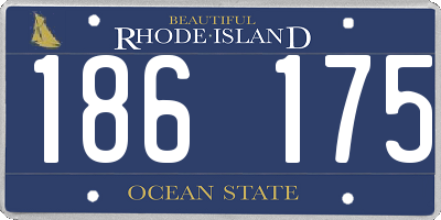 RI license plate 186175