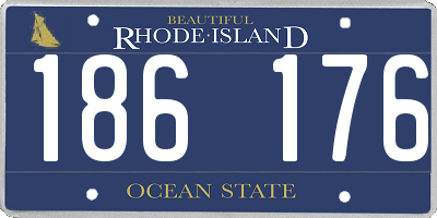 RI license plate 186176