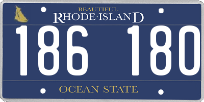 RI license plate 186180