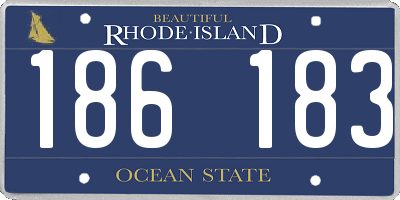 RI license plate 186183