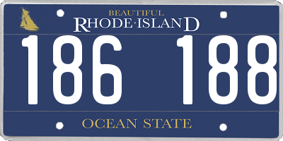 RI license plate 186188