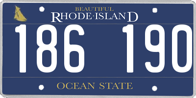 RI license plate 186190