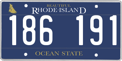 RI license plate 186191