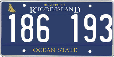 RI license plate 186193