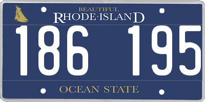 RI license plate 186195