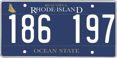 RI license plate 186197