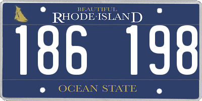 RI license plate 186198