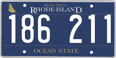 RI license plate 186211