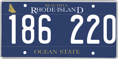 RI license plate 186220
