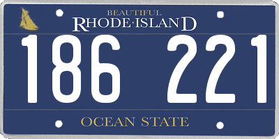 RI license plate 186221