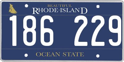 RI license plate 186229