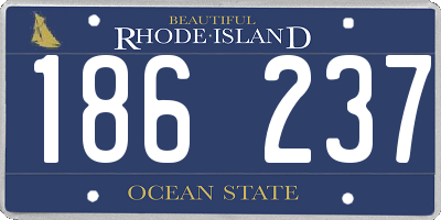 RI license plate 186237