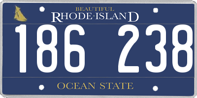 RI license plate 186238